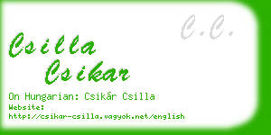 csilla csikar business card