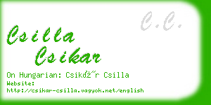 csilla csikar business card